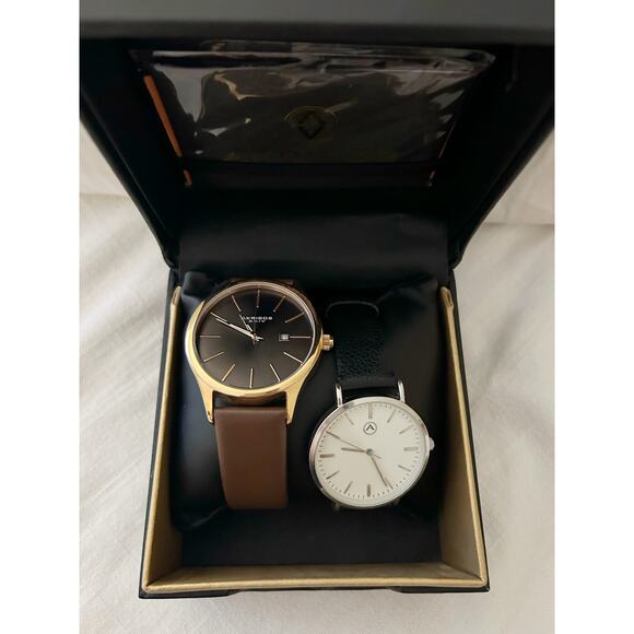 AKRIBOS XXIV Men’s 2 Piece Watch Bundle 2 Watches His and Hers Unisex Smart - Picture 1 of 16